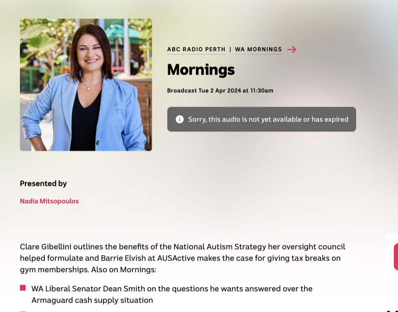 Nicole Bando - Paediatric Dietitian and Lactation Consultant talks on Perth ABC radio